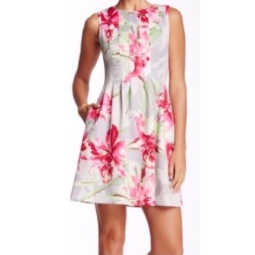 Vince camuto Floral Scuba Dress